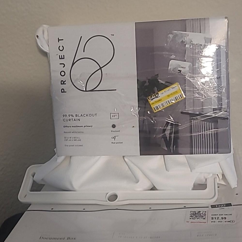 White blackout curtain